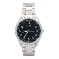 Reloj caballero MTP-V005D-1B correa acero fondo negro