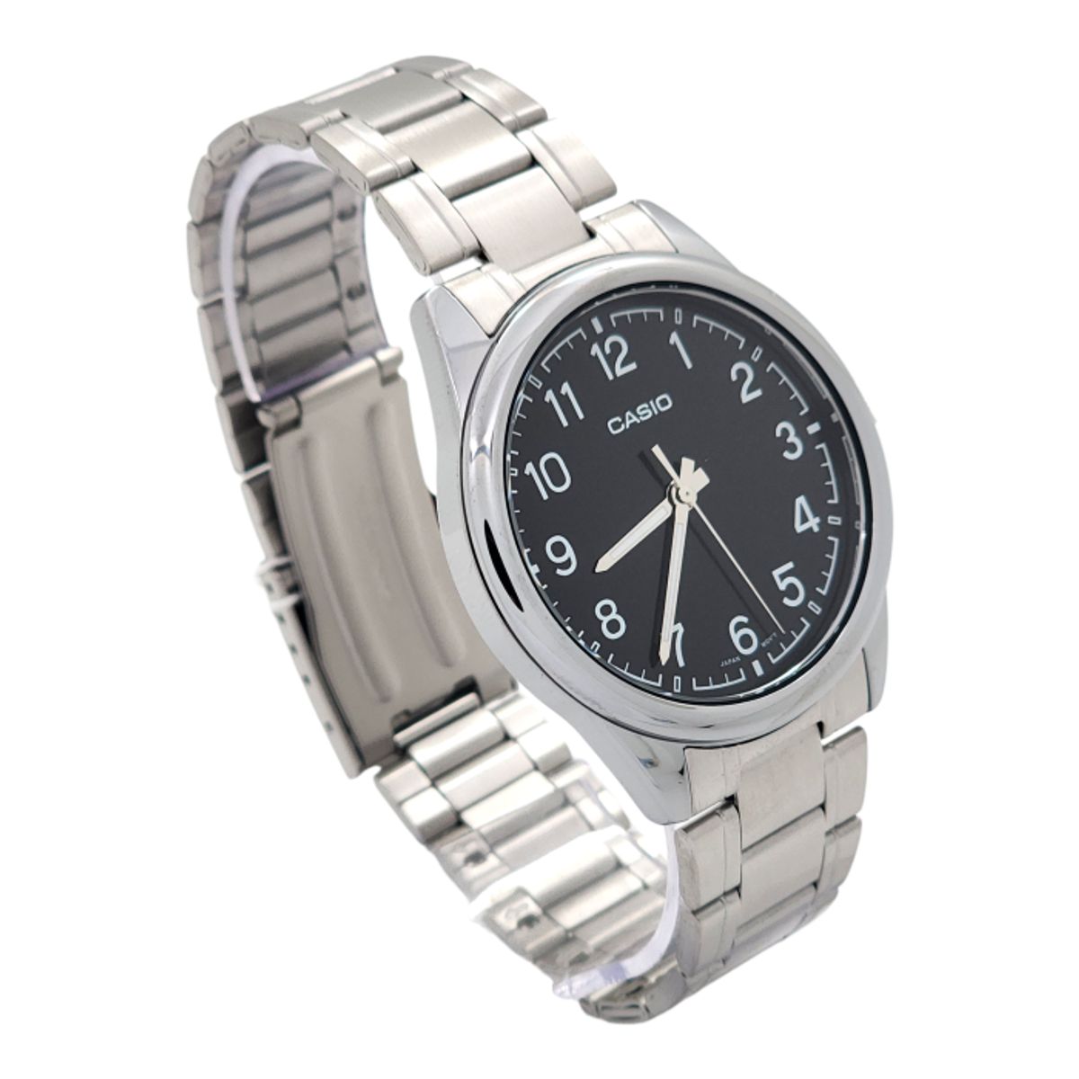 CASIO - Reloj Casio caballero MTP-V005D-1B correa acero fondo negro