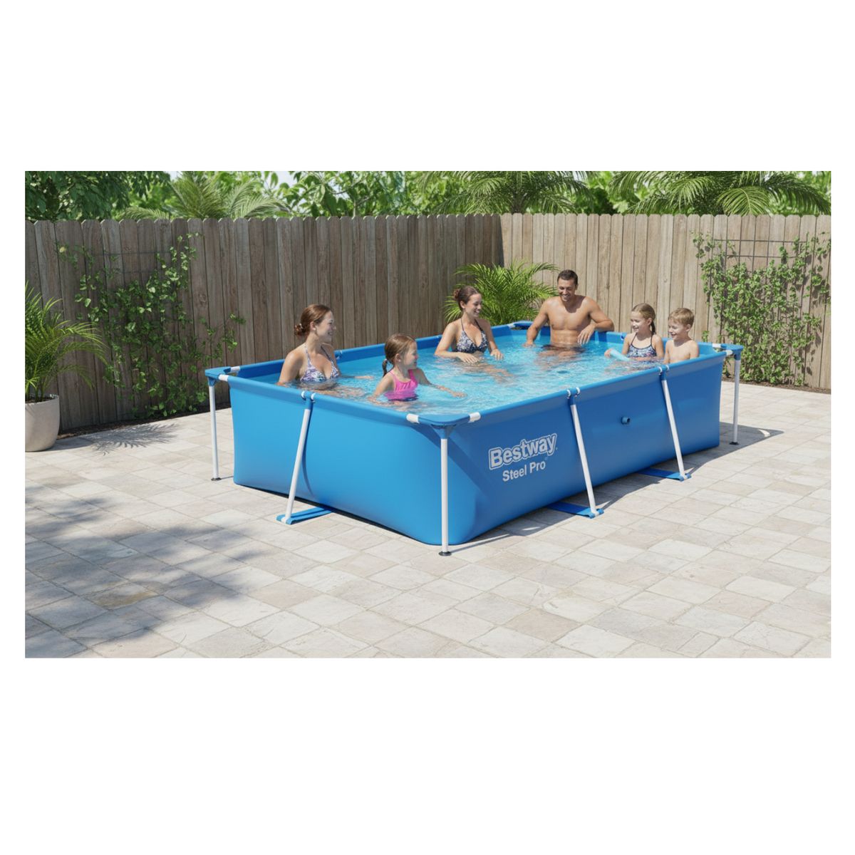 Piscina Bestway Estructural Rectangular Con Capacidad De 2300L, marca GENERICO - Foto 2
