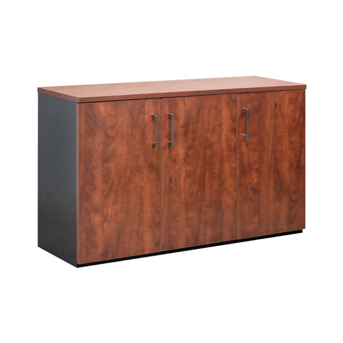 MSA MUEBLES SANTA ANA - Gabinete 3 Puertas GB120 Cerezo con Negro RA