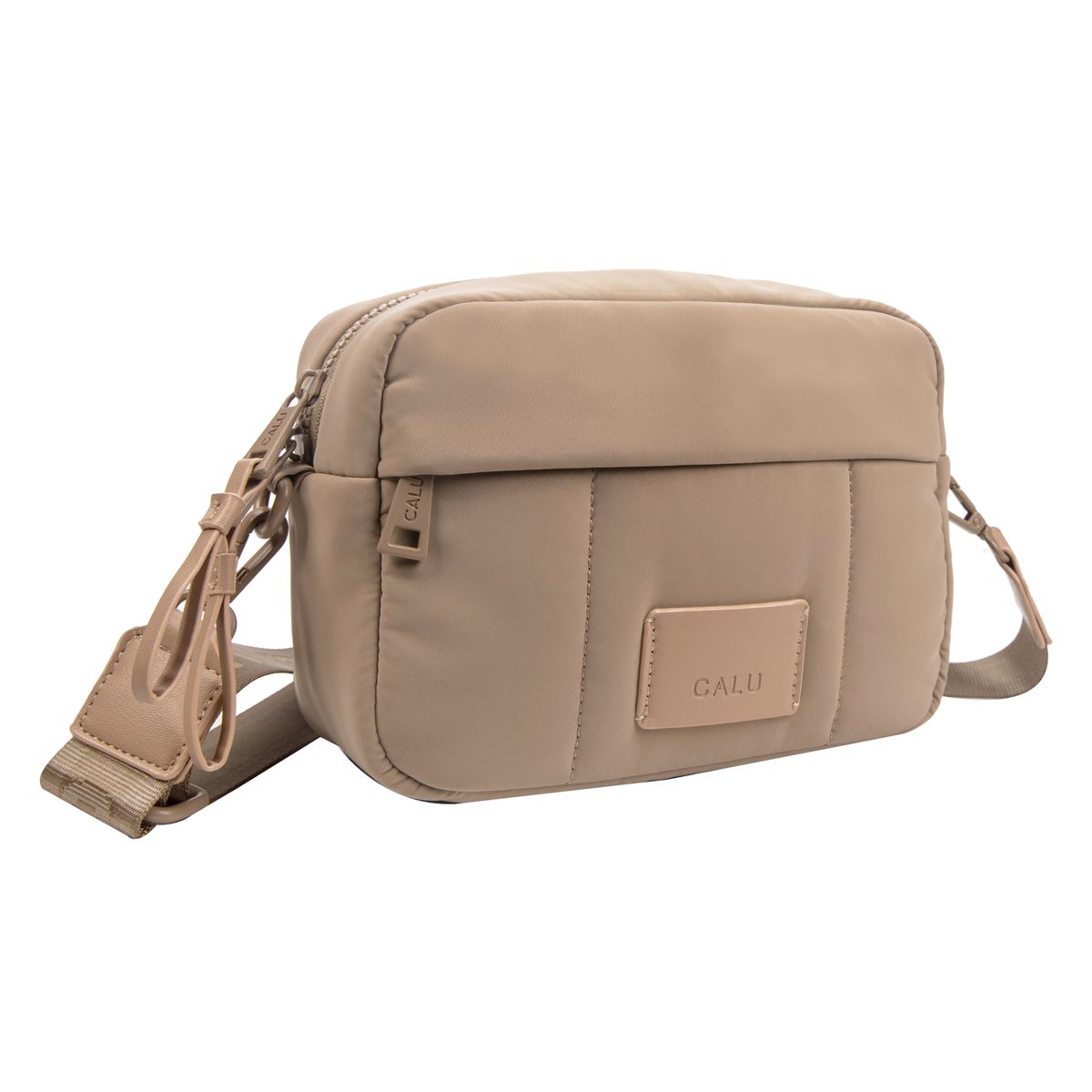 CALU - Cartera Bandolera Josephine Compacta Taupe Calu