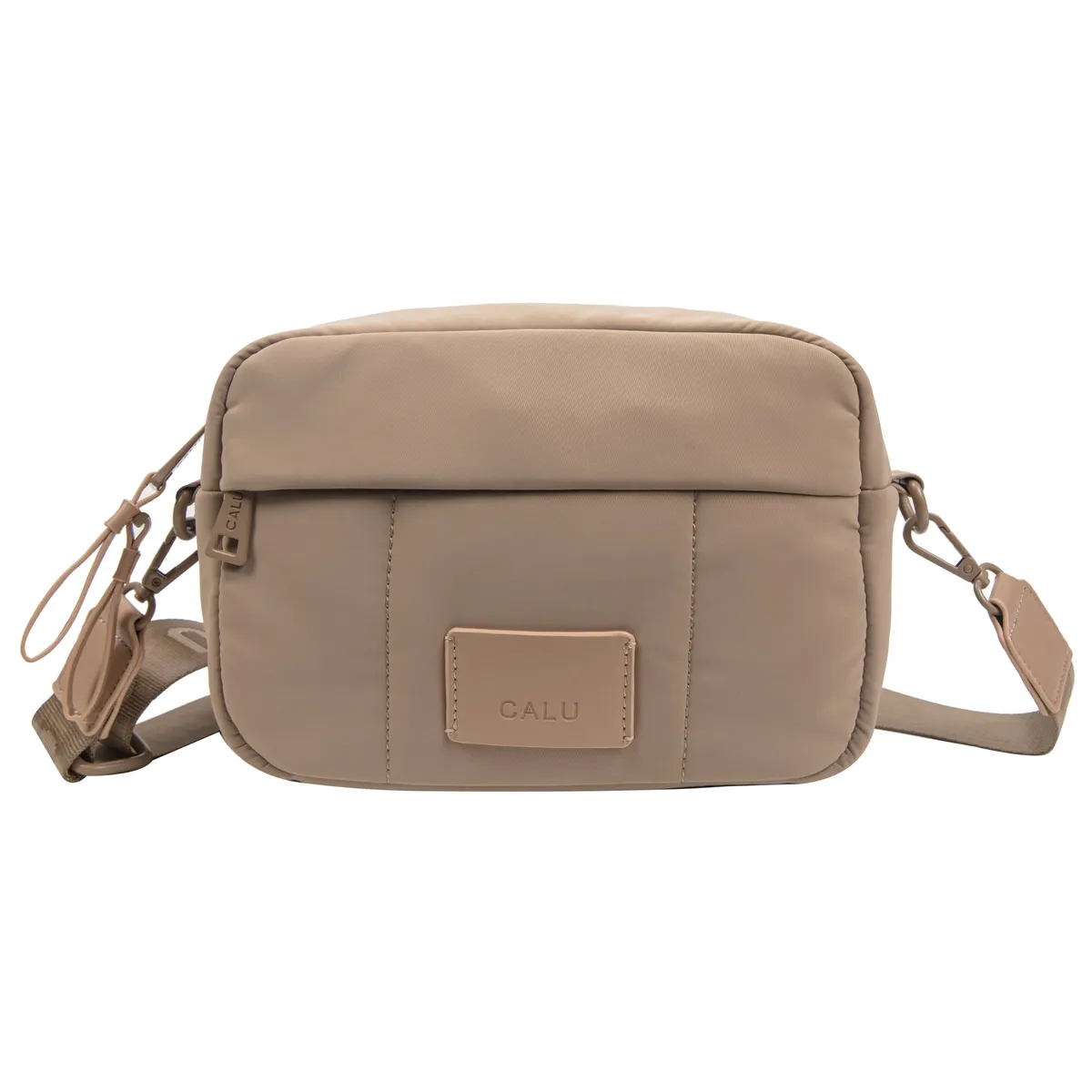 CALU - Cartera Bandolera Josephine Compacta Taupe Calu