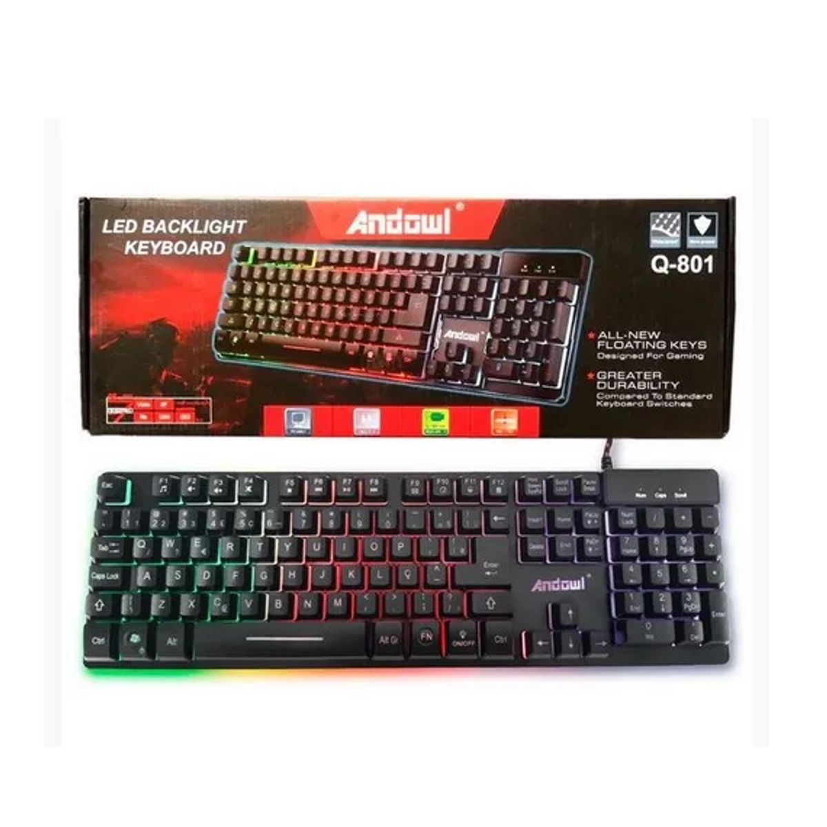GENERICO - Teclado Rgb Teclado Gammer Teclado Ergonomico Teclado Pc