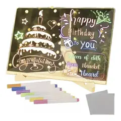 OKAY - Pizarra Blanca Luminosa Usb Borrable Ins Style Con 7 Rotulad