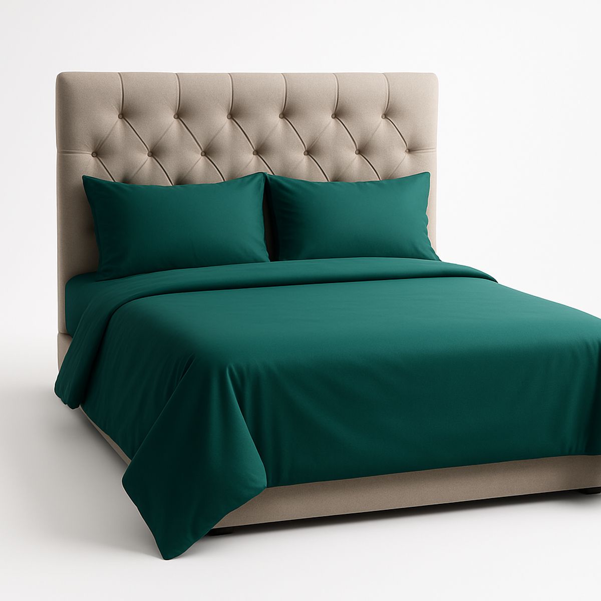 ARMONIA - Juego Sábanas Suaves Verde 800 Hilos 2 Plazas