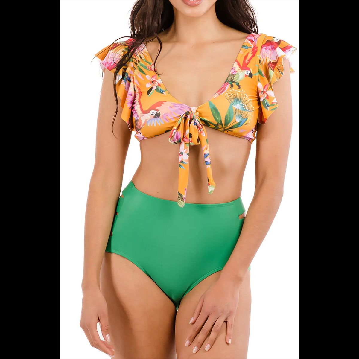 HIPSY SWIMWEAR - Bikini tiro alto mujer Rio Cut Out