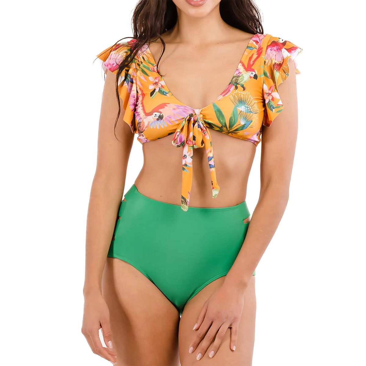 HIPSY SWIMWEAR - Bikini tiro alto mujer Rio Cut Out