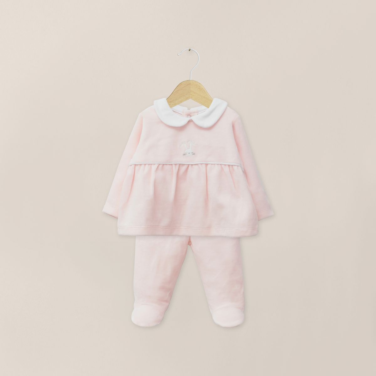 OPALINE - Conjunto Plush Bebe Niña Rosado