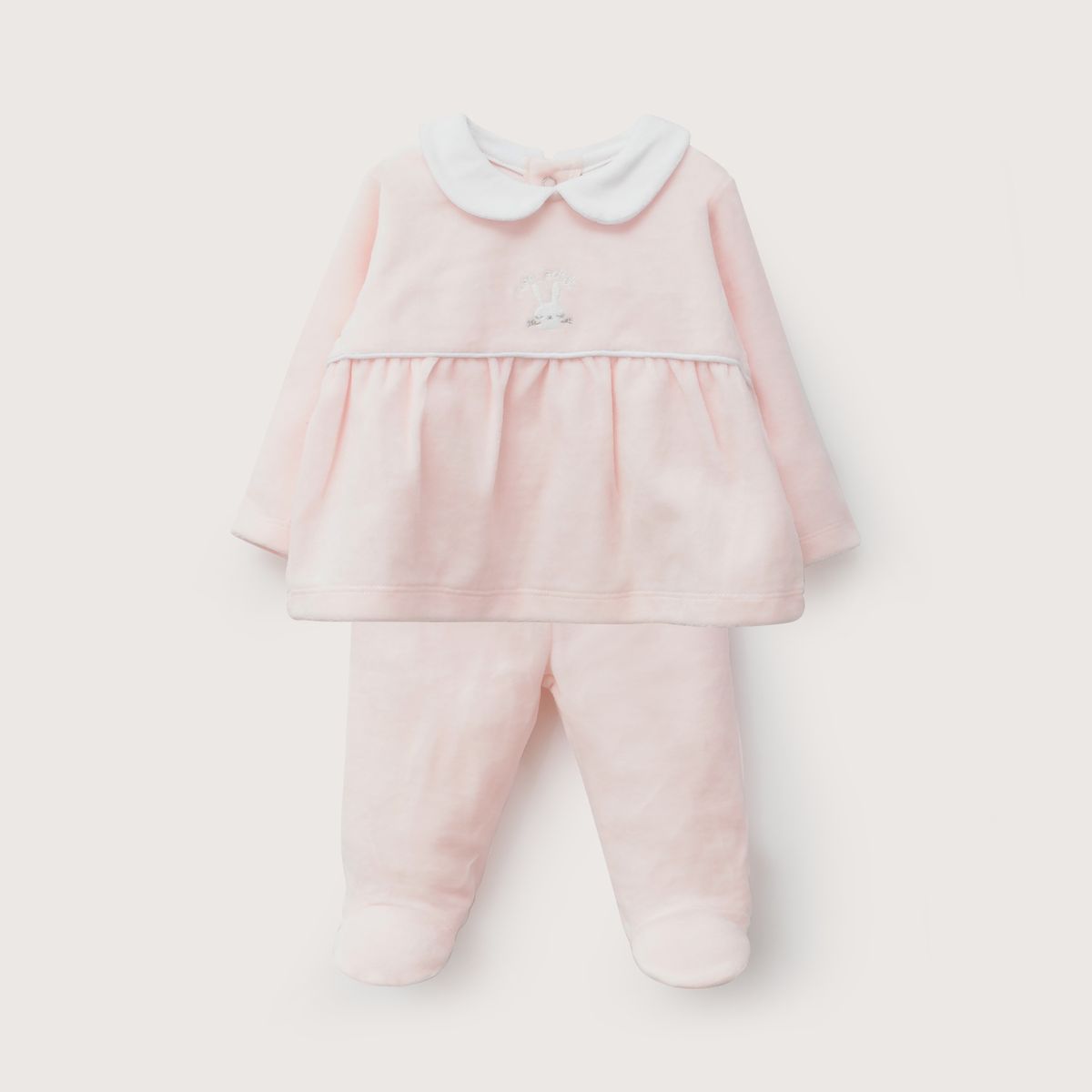 OPALINE - Conjunto Plush Bebe Niña Rosado