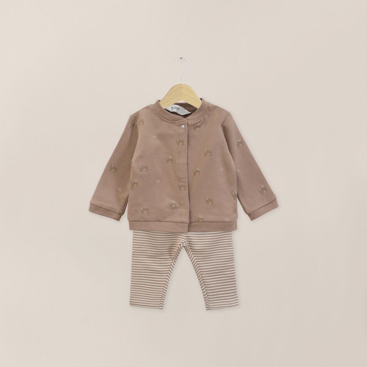 OPALINE - Conjunto Bebe Niño Cafe