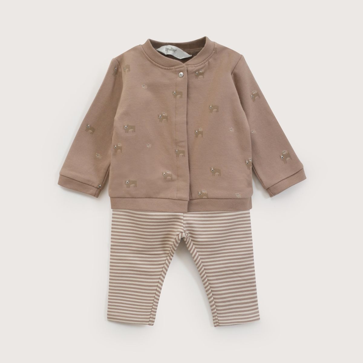 OPALINE - Conjunto Bebe Niño Cafe