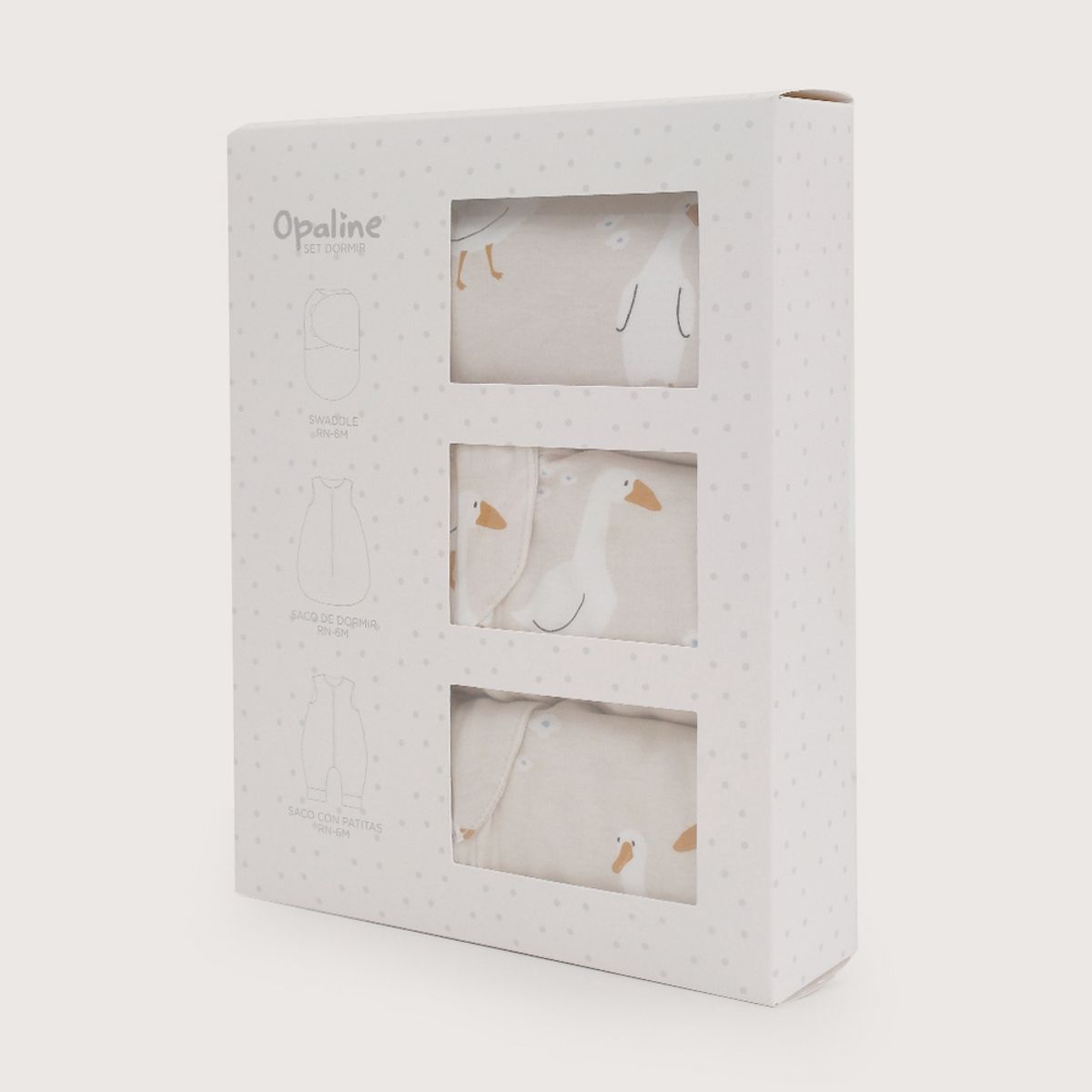 OPALINE - Pack dormir: swaddle, saco dormir, saco dormir patitas