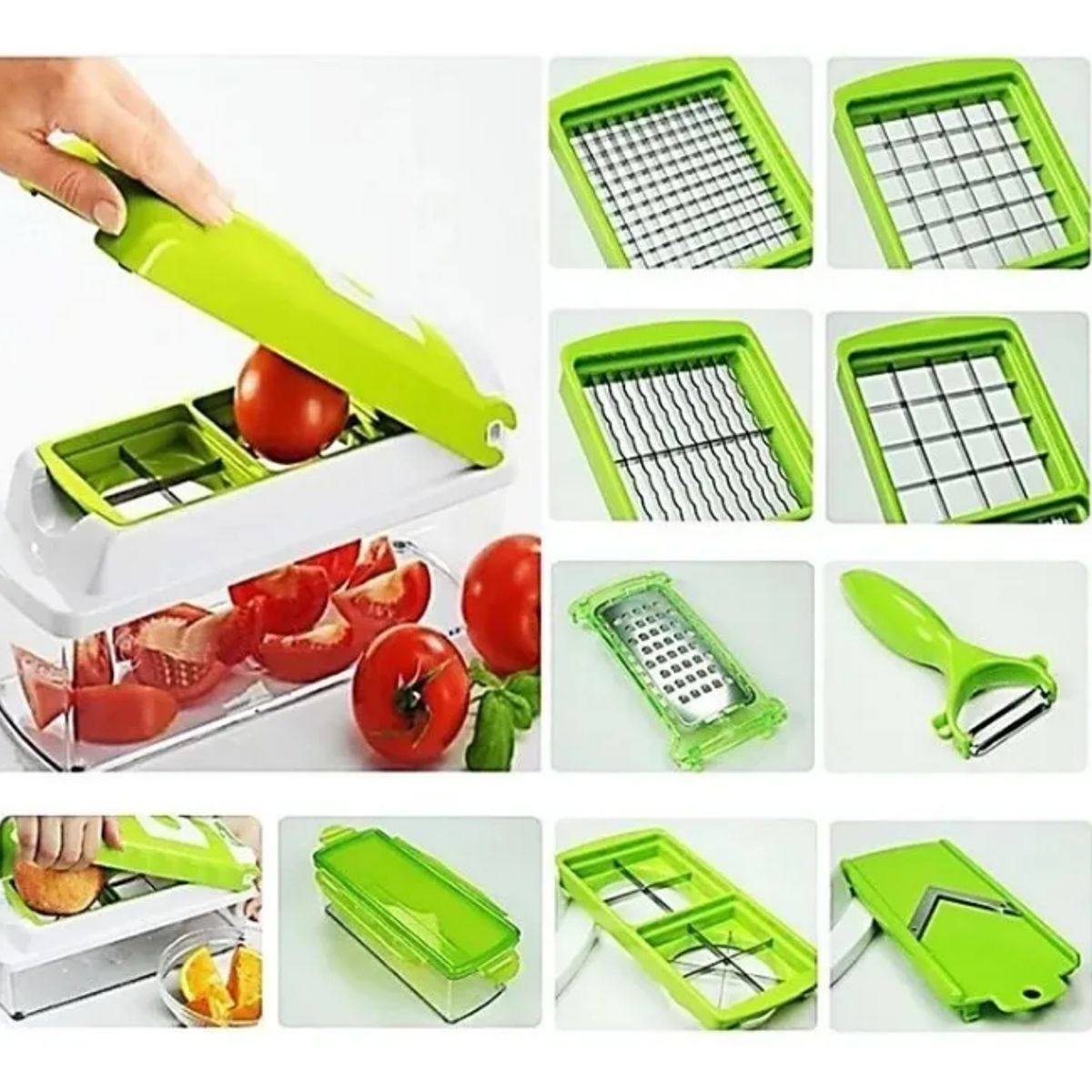 GENERICO - Cortador Picador Cocina - Todo En Uno - Frutas Y Verduras