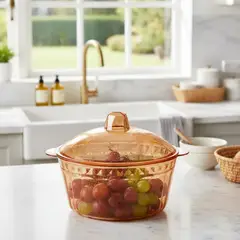 GENERICO - Recipiente plastico con tapa transparente 19cm