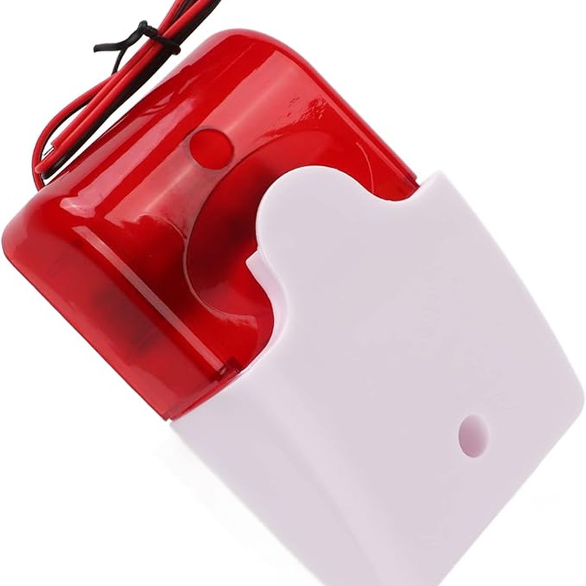 GENERICO - Sirena Estroboscópica Alámbrica 110 dB para Alarmas - Alta Potencia y Luz Intermitente