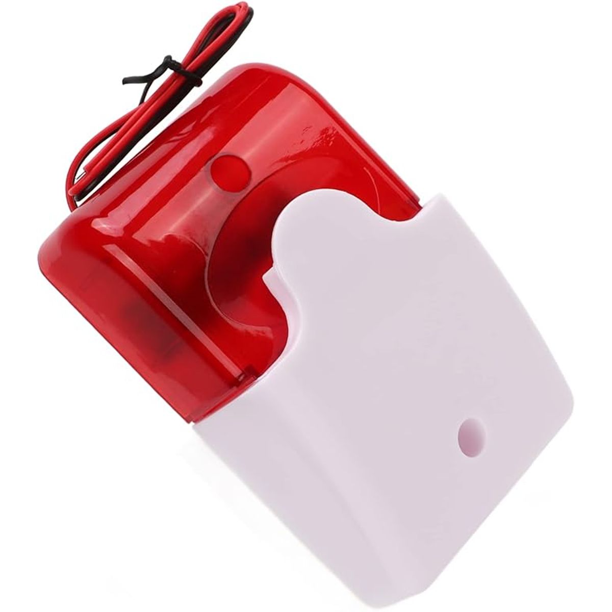 GENERICO - Sirena Estroboscópica Alámbrica 110 dB para Alarmas - Alta Potencia y Luz Intermitente