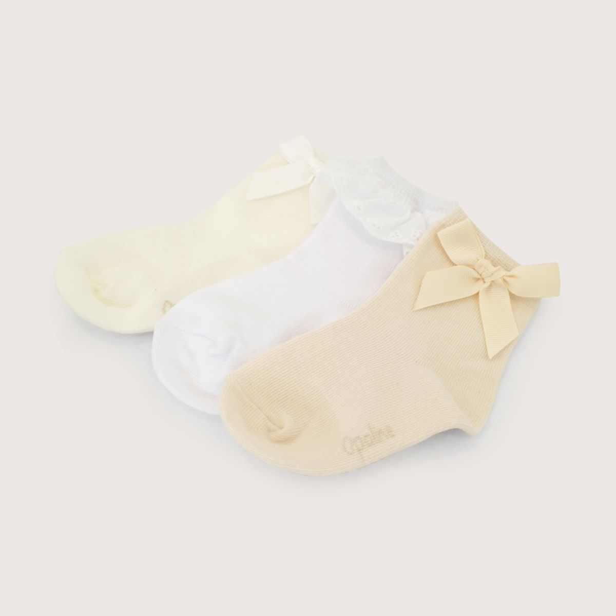 OPALINE - Pack De 3 Calcetines Con Cinta De Niña