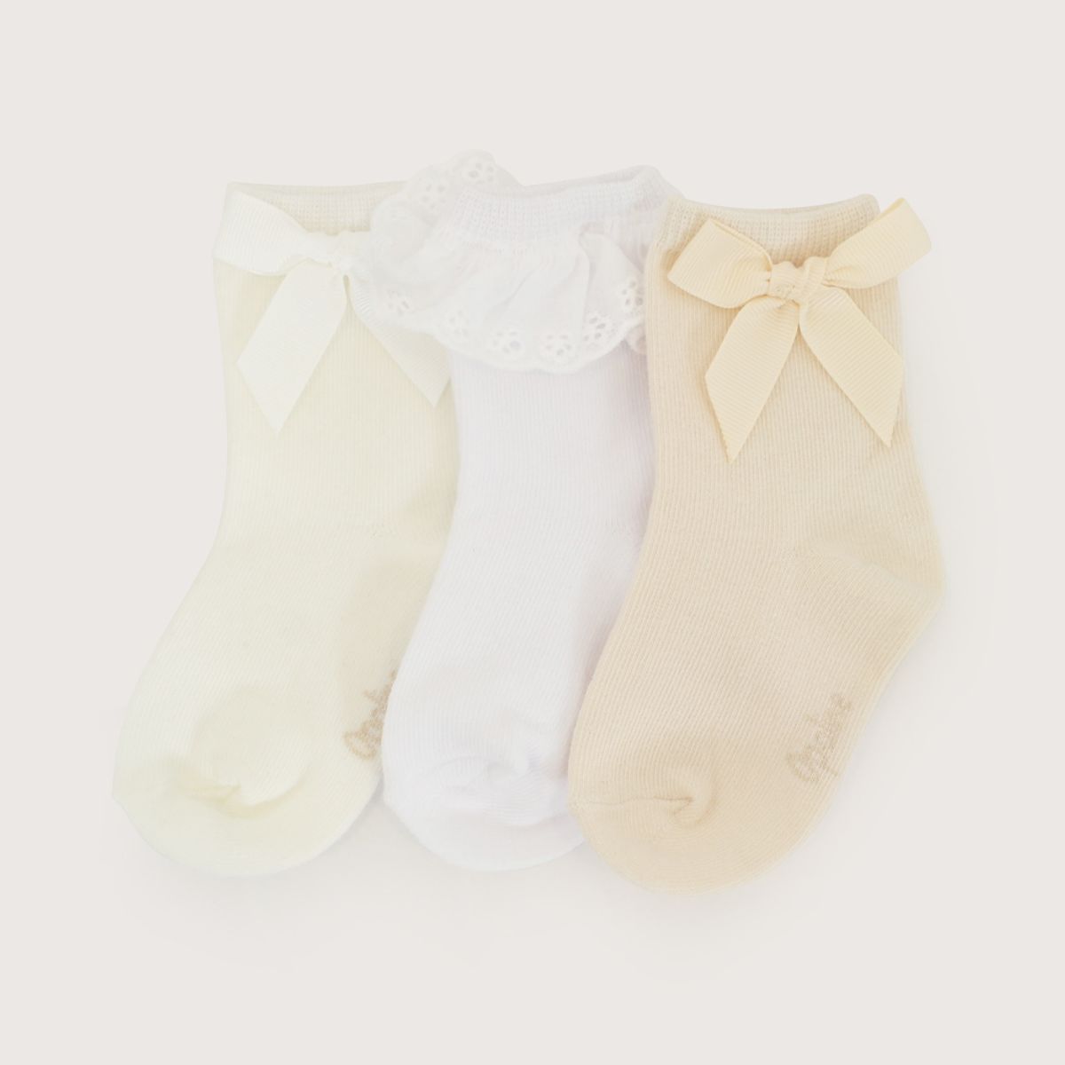 OPALINE - Pack De 3 Calcetines Con Cinta De Niña
