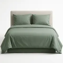 ARMONIA - Set Sábanas 2 Plazas Verde Claro Algodón 800 Hilos