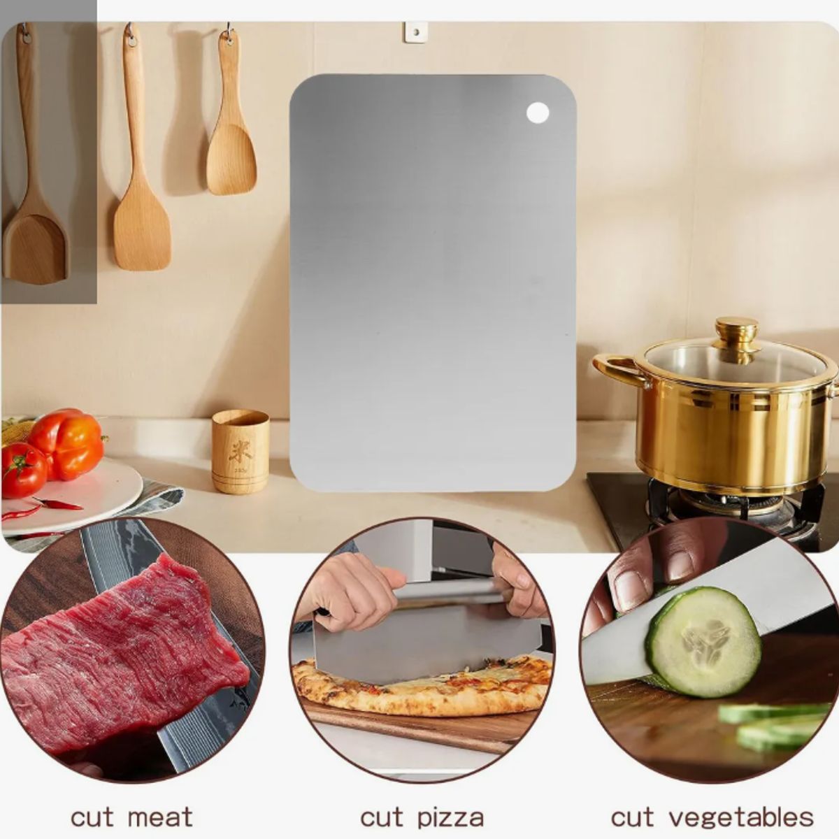 OKAY - Tabla Para Cortar De Metal Tabla Acero Inoxidable Cocina