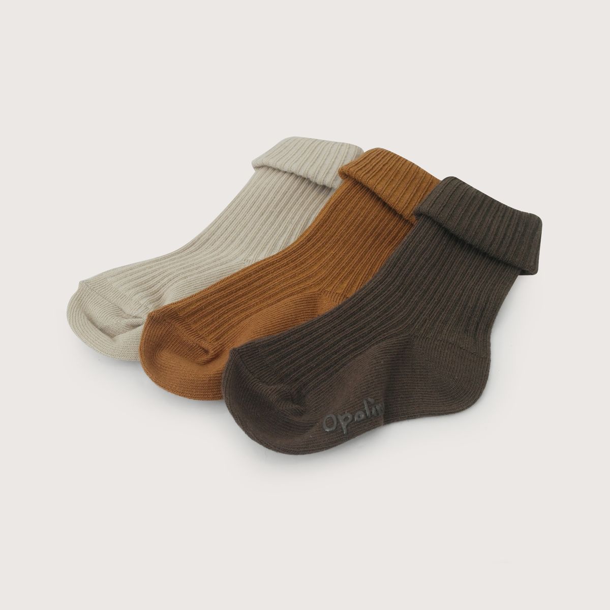 OPALINE - Pack De 3 Calcetines Cafes De Niño