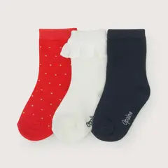 OPALINE - Pack De 3 Calcetines Con Vuelos De Niña