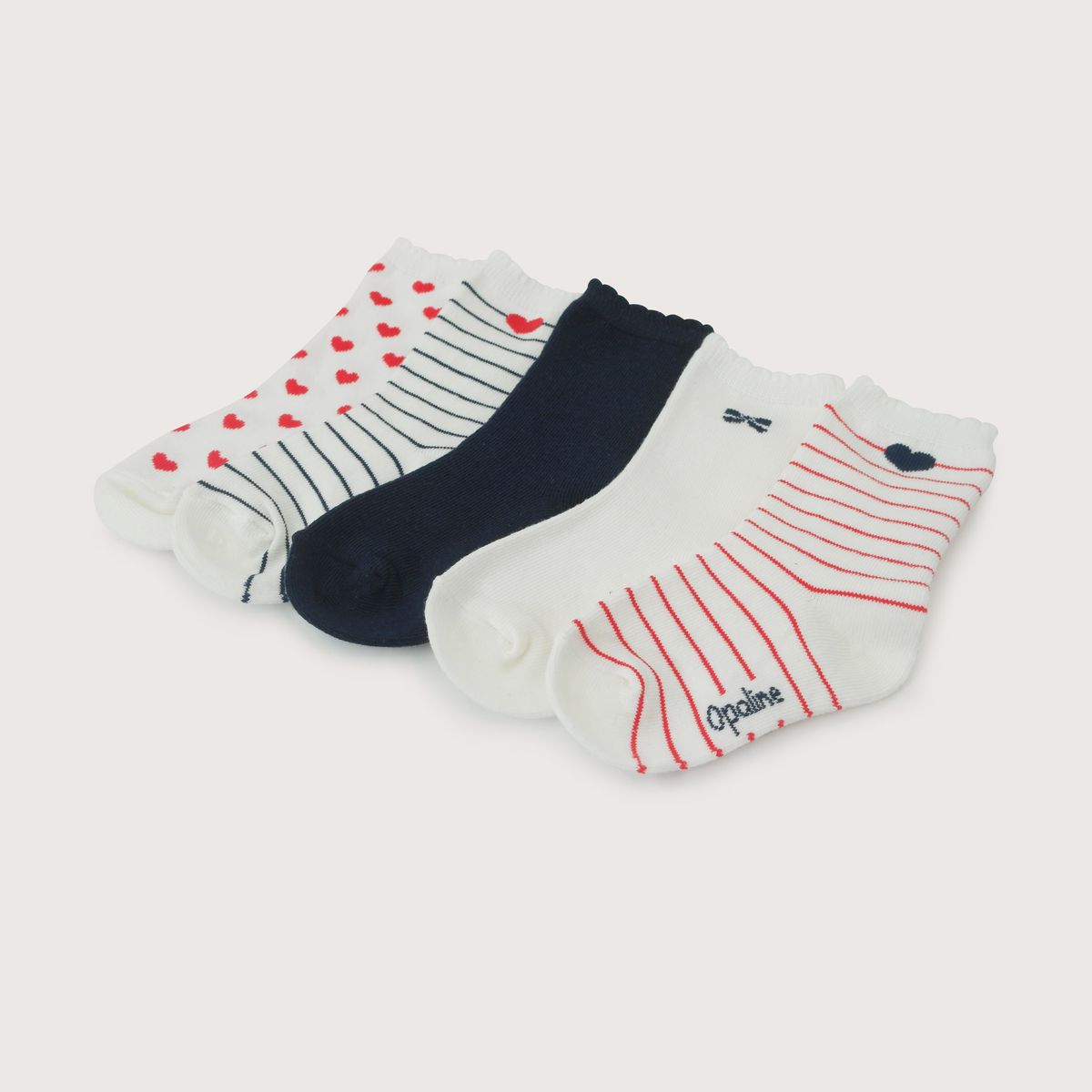 OPALINE - Pack De 5 Calcetines Con Rayas De Niña