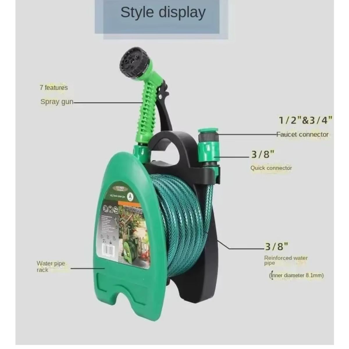 OEM - Manguera De 10 Metros Portátil Con Juego De Combinación De Boquilla
