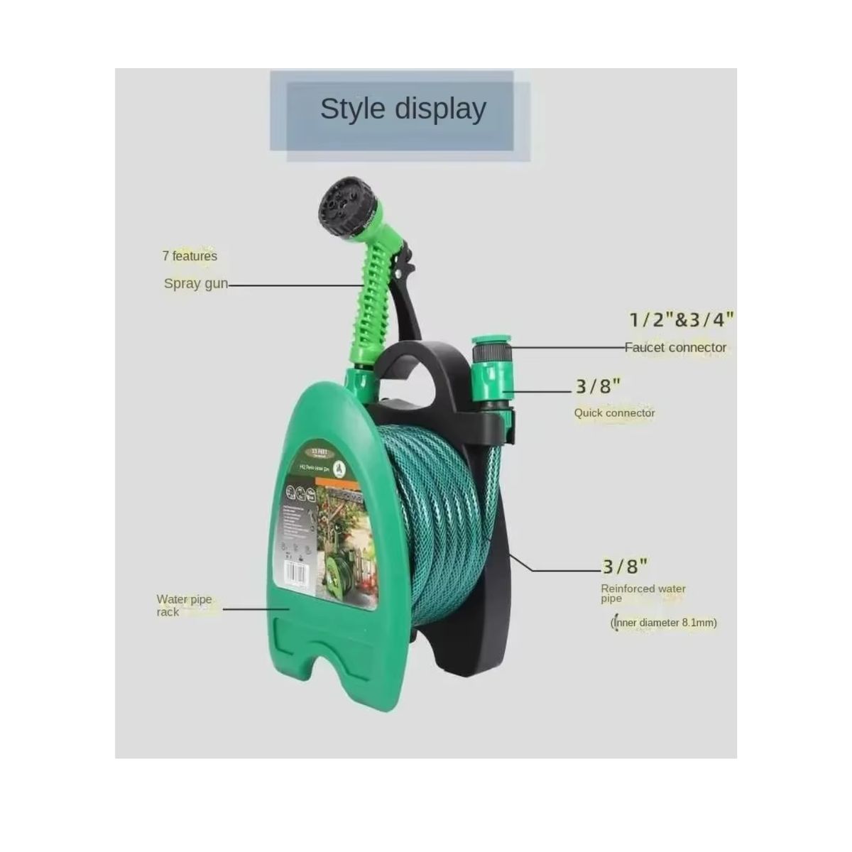 OEM - Manguera De 10 Metros Portátil Con Juego De Combinación De Boquilla