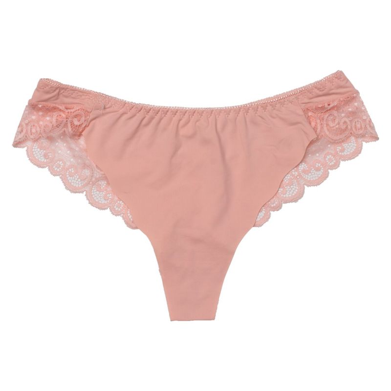 LATINA - Pack 3 Calzón Bikini Liso Y Encaje Rosado