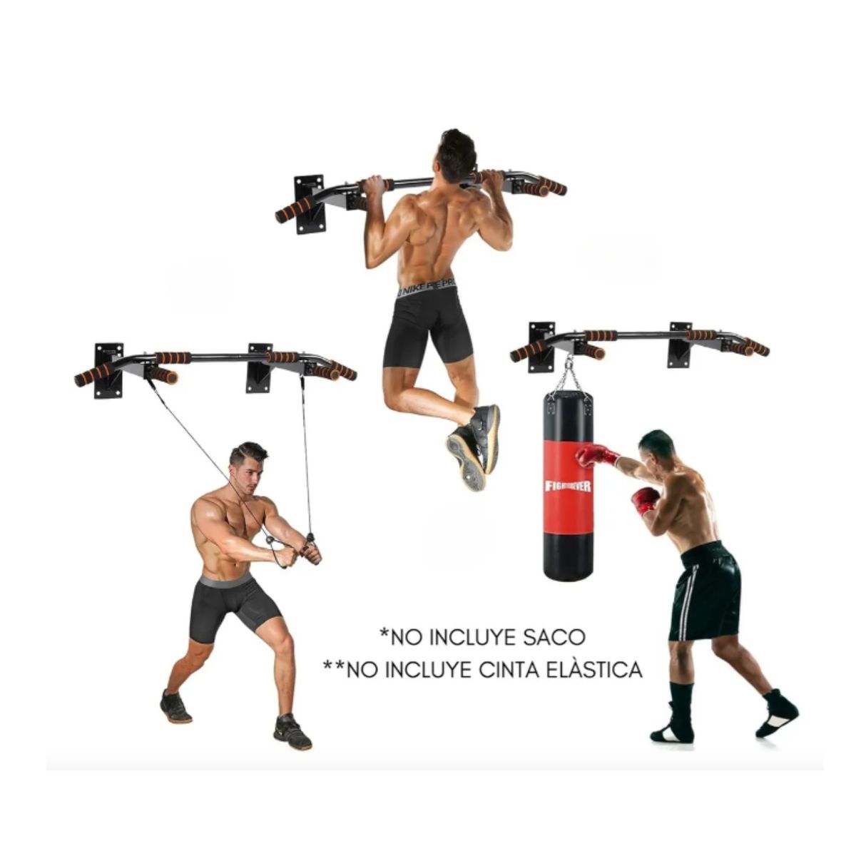 GENERICO - Barra De Flexiones Para Muro Barra Multifuncional Ejercicios