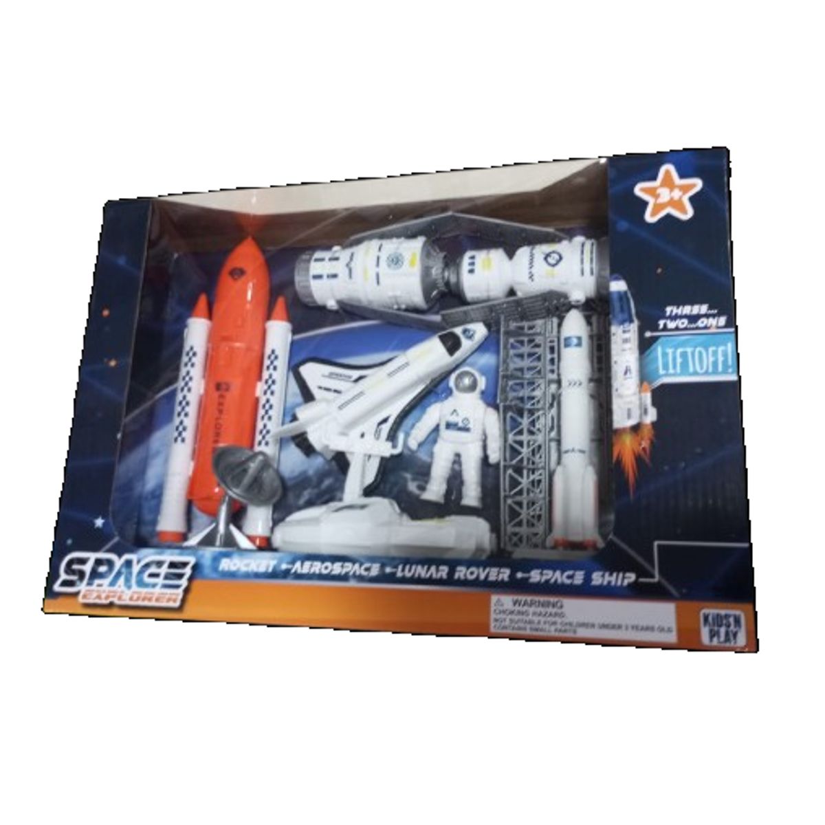 GENERICO - Caja juguete espacial cohete niños