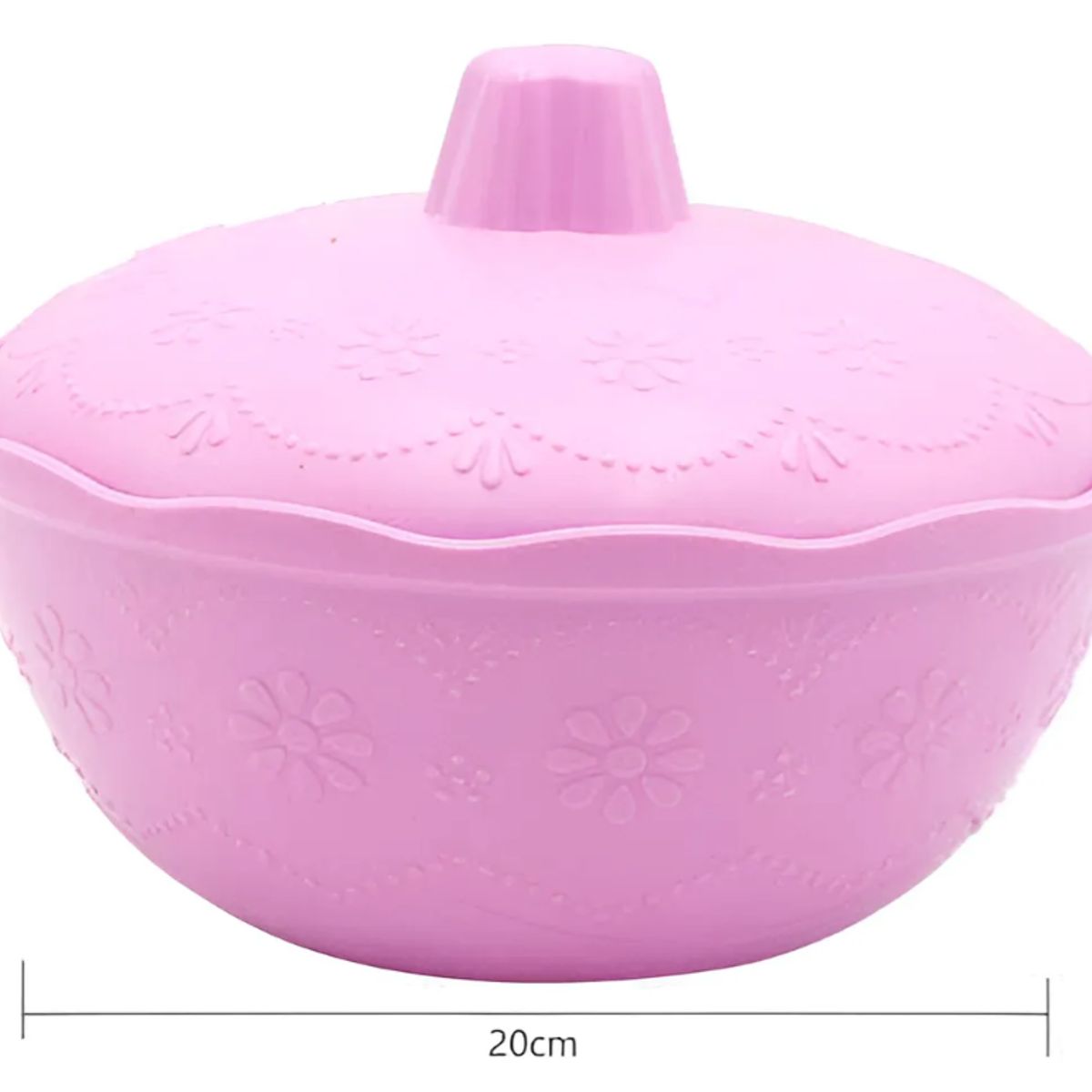 GENERICO - Set 4 Pocillos Plásticos Con Tapa Bowl Postre Colores Pastel