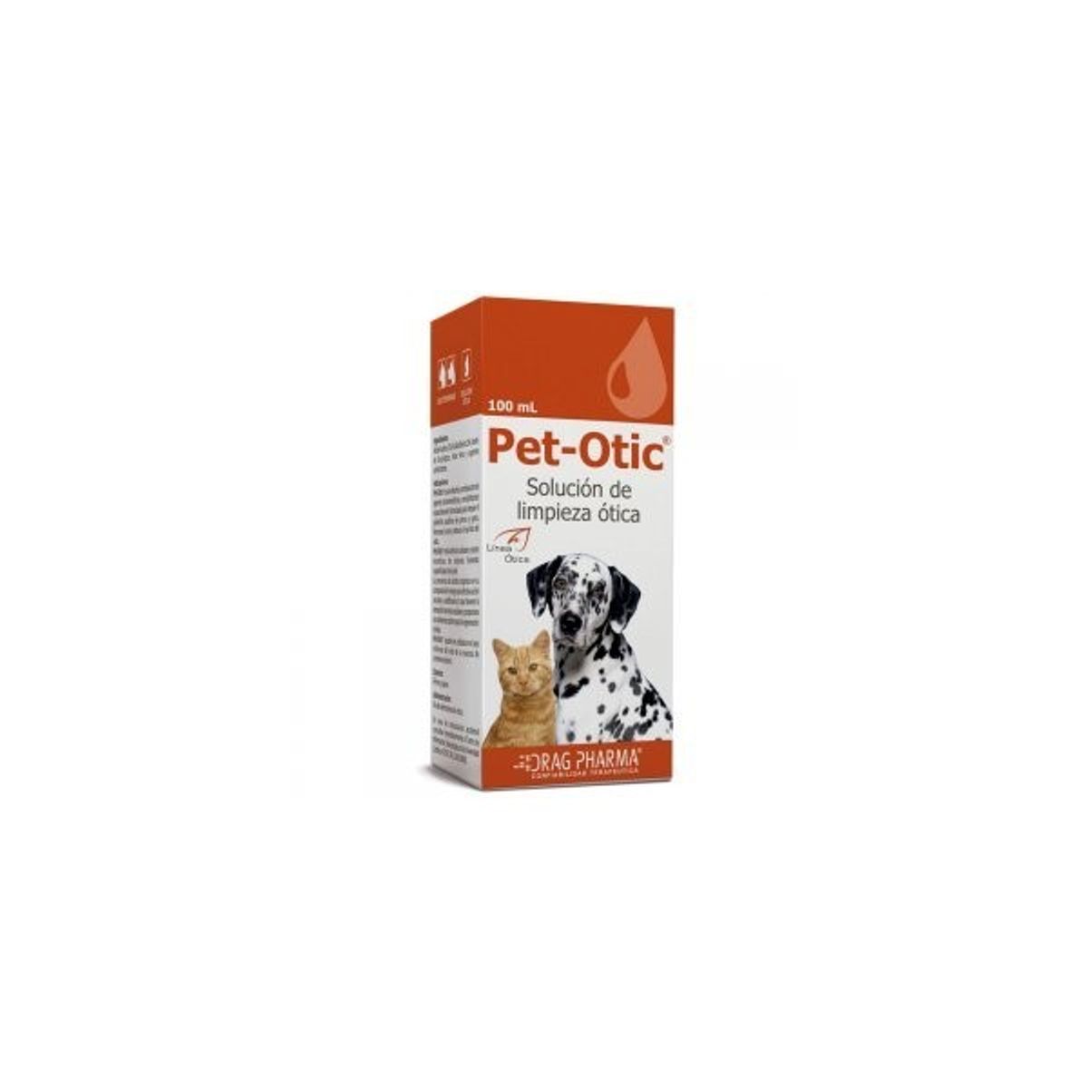 DRAG PHARMA - Pet Otic Limpiador Otico 100 ml para Perros y Gatos