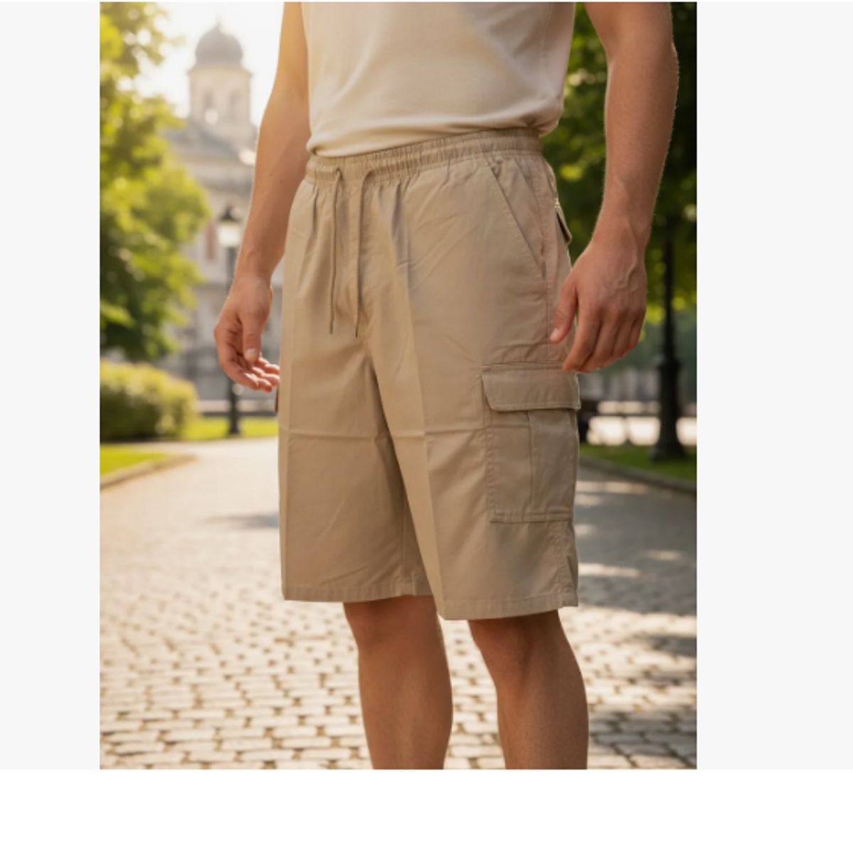 AGW - Pack 3 Shorts Hombre Gabardina Algodon. Con Bolsillos