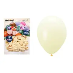 GENERICO - Mr Party Globos vintage retro de látex amarillo beige 28cm 25pcs