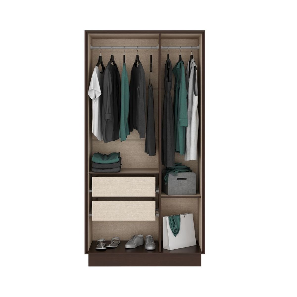 ROCA - Clóset Esperanza 3 puertas- Nogal