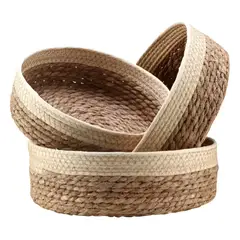 OKAY - Set 3 Cestas De Almacenamiento Redondo Canastas Cestos