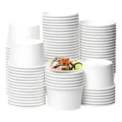 PASTELERIUS - 100 Vasos Polipapel Pote Helado Vasos Helado Desechables 16oz