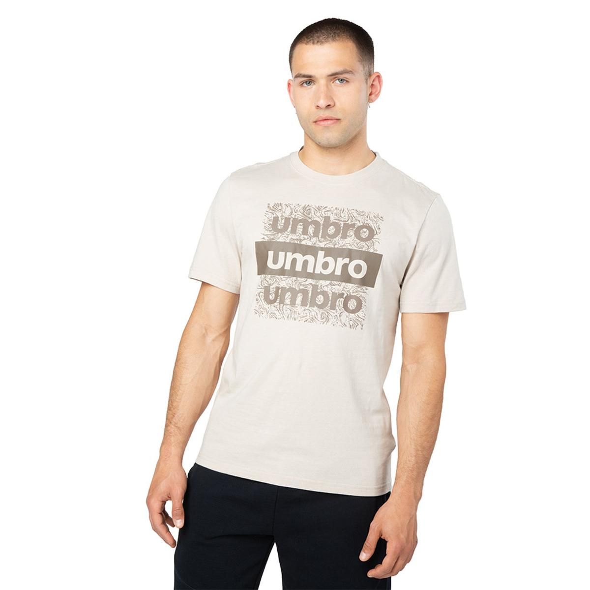 UMBRO - Polera Umbro Triple Logo Hombre Beige