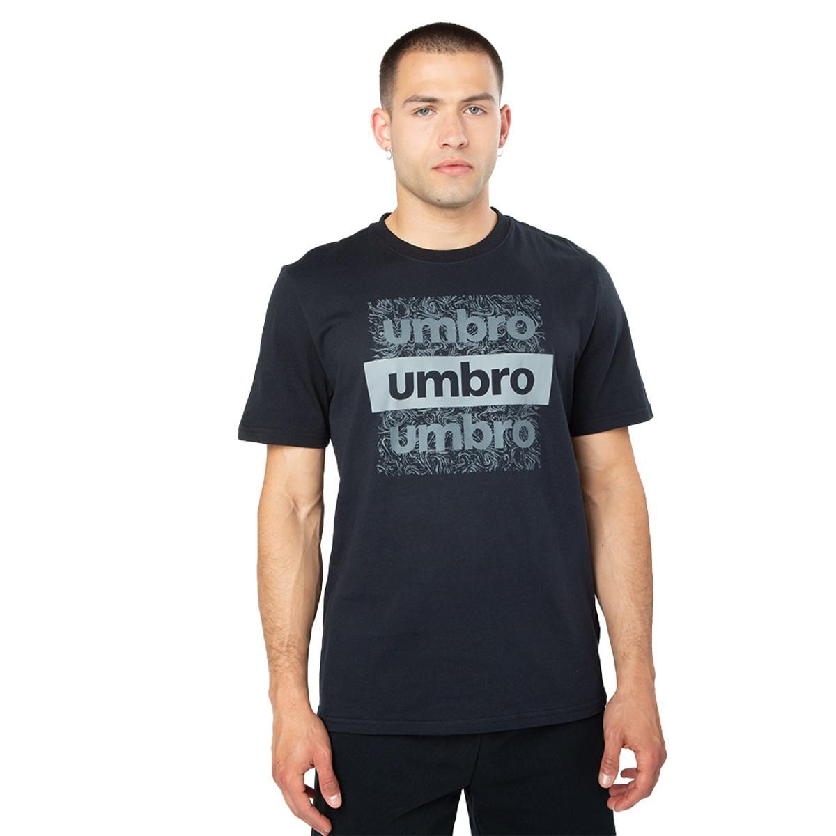 UMBRO - Polera Umbro Triple Logo Hombre Negro