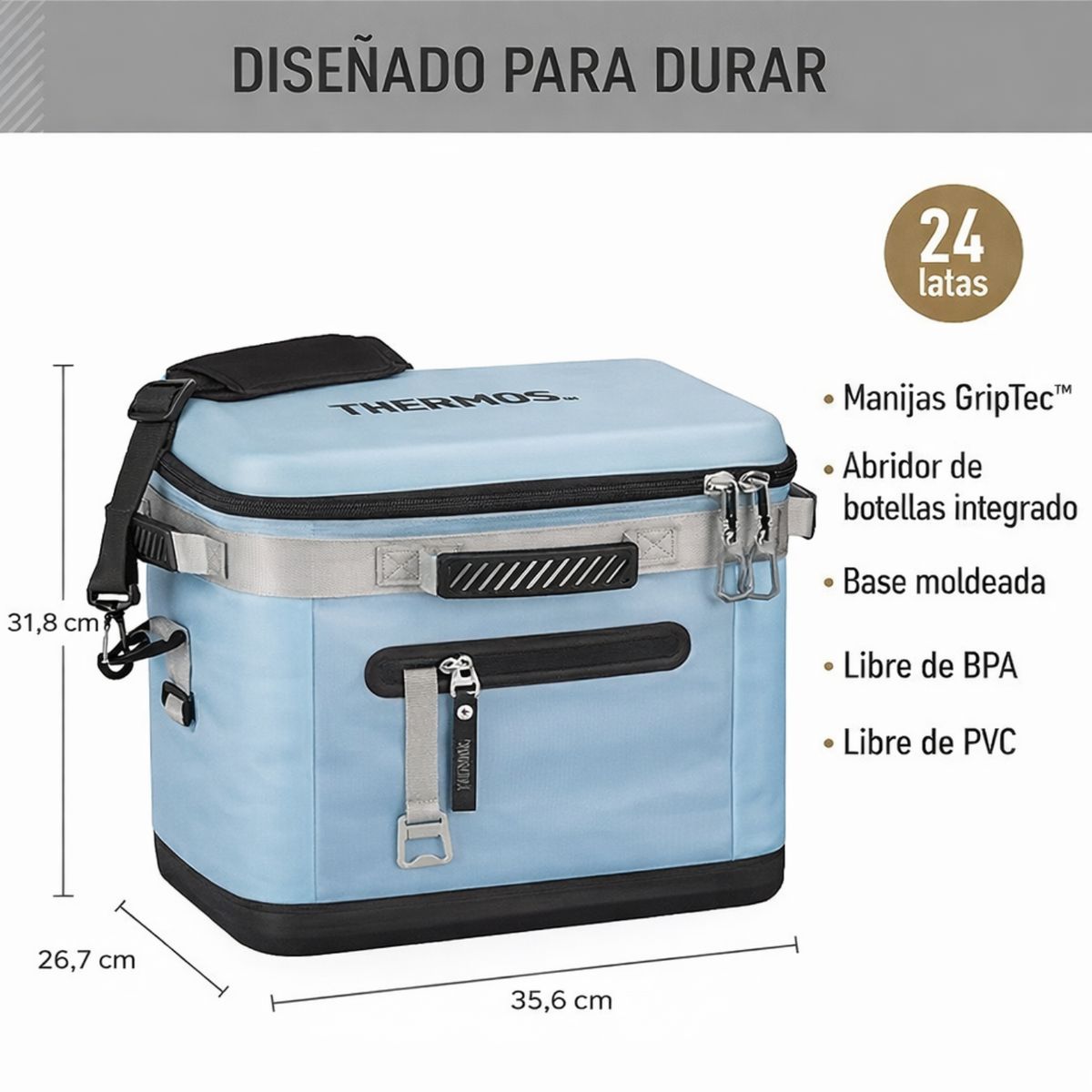 THERMOS - COOLER TÉRMICO SOFT ICON GLACIER PARA 24 LATAS