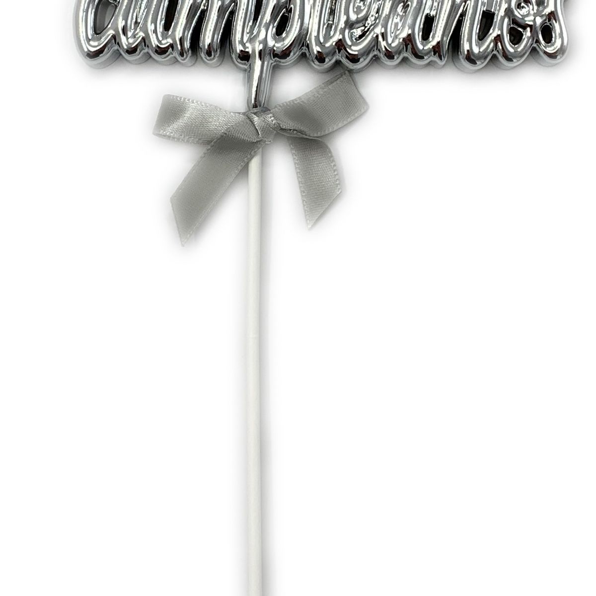 GENERICO - DECO TORTA FC 3D PLATEADO X1 UNI