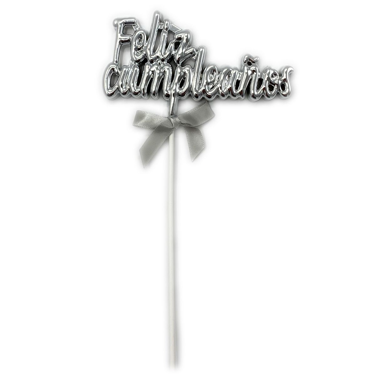 GENERICO - DECO TORTA FC 3D PLATEADO X1 UNI