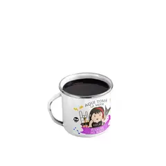 GENERICO - Taza Enlozada Estrella de Rock Femenina - Riffs y Rebeldía