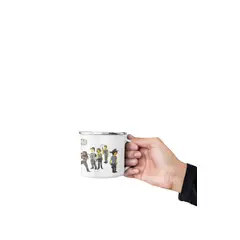 GENERICO - Taza Enlozada Héroes y Zombies - The Walking Dead