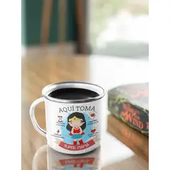 GENERICO - Taza Enlozada Mamá Superheroína - Poder y Protección
