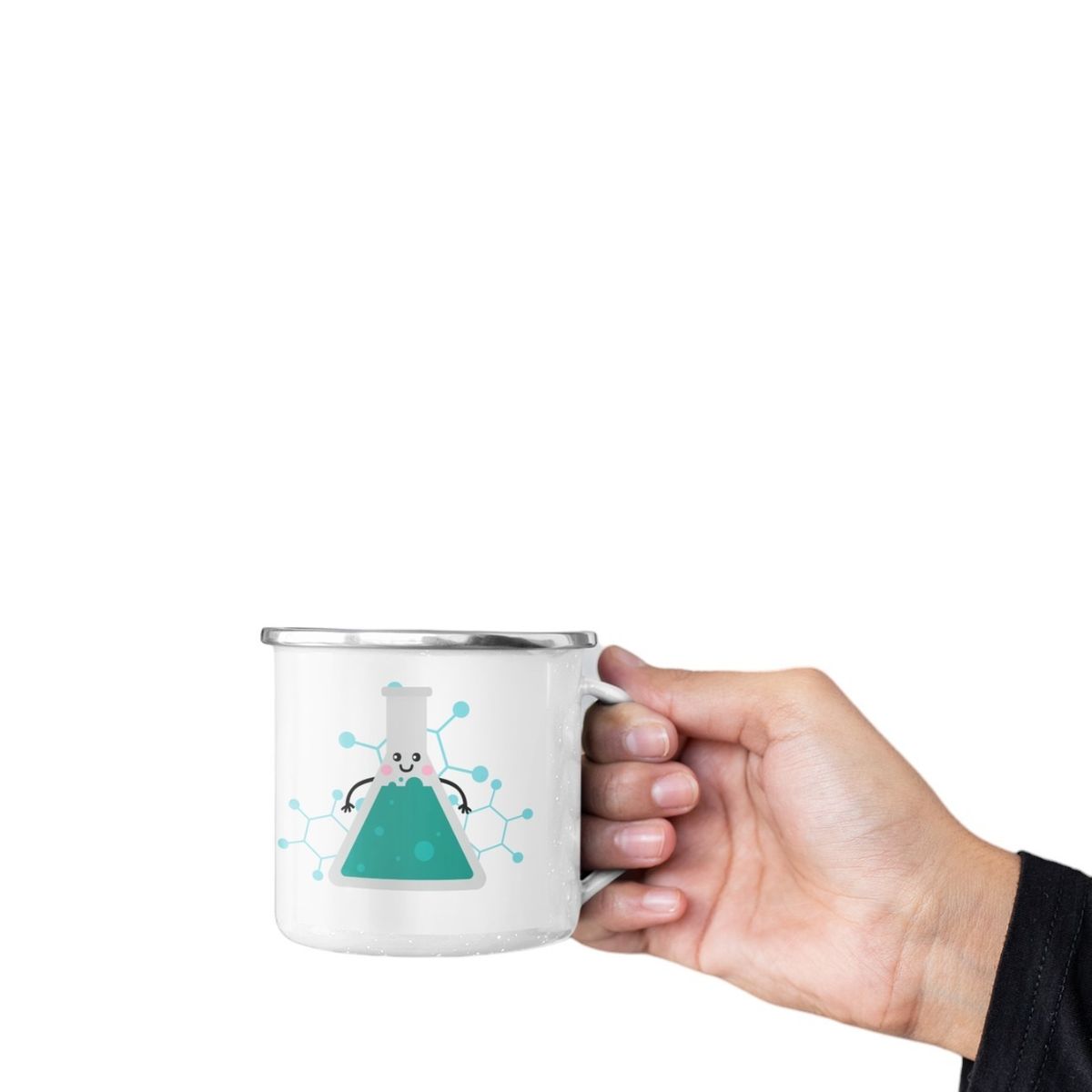 GENERICO - Taza Enlozada Pareja Química - Reacción Perfecta