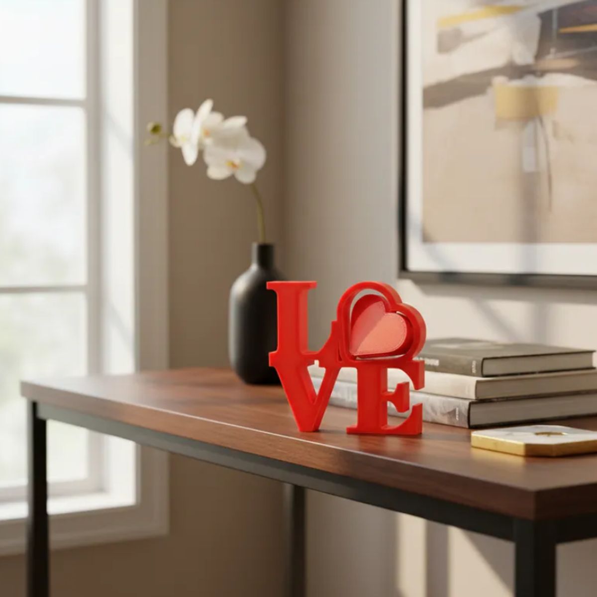 GENERICO - Figura decorativa - Letrero de Amor con corazón