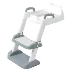 OKAY - Asiento Adaptador con Escalera Asiento Para Bebé Gris Antideslizante Plegable
